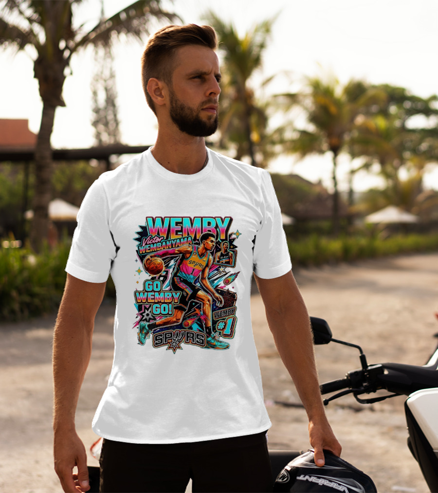 Victor Wembanyama Spurs Wemby Number 1 Go Wemby Go Basketball 2026 T-Shirt