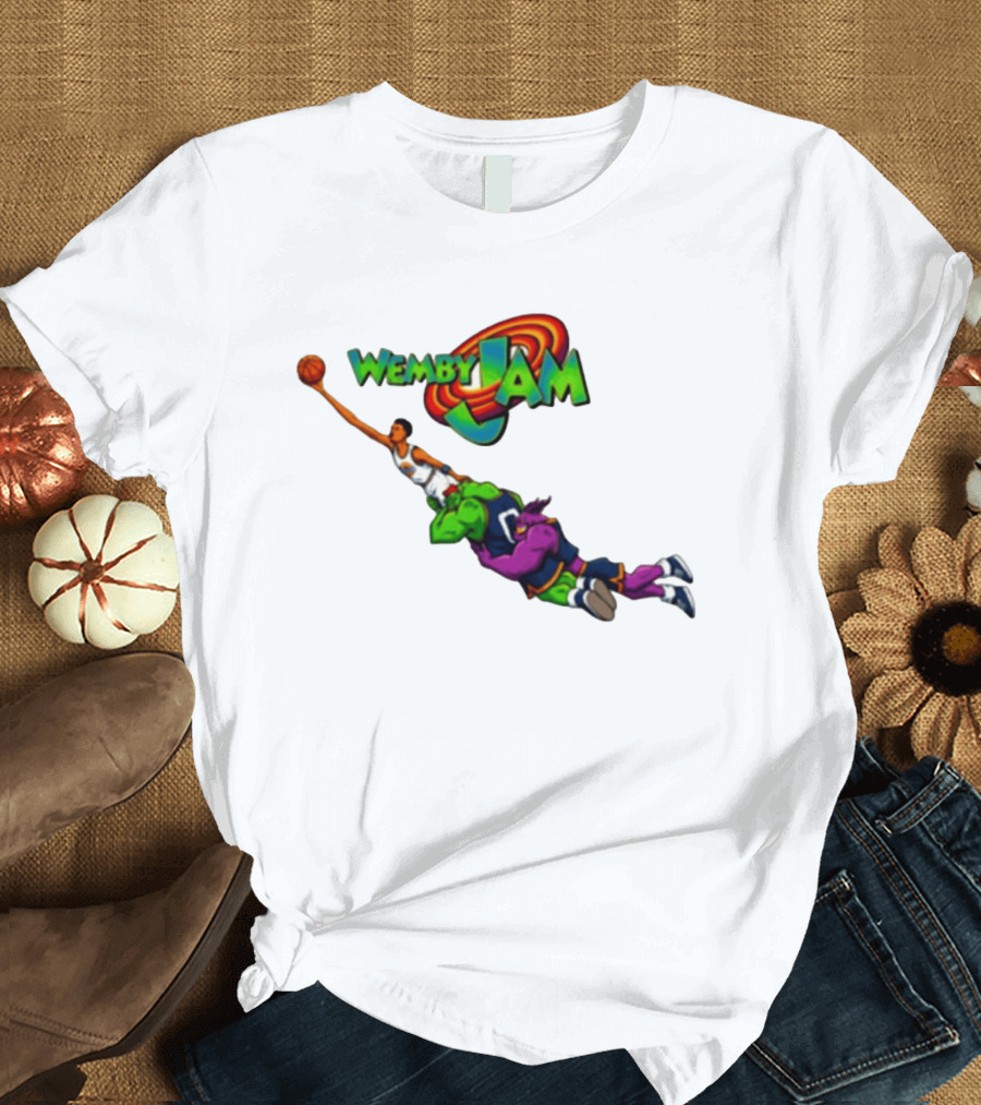 Wemby Jam Monstars Dunk 90s Basketball T-Shirt