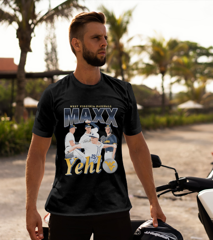 West Virginia Baseball Maxx Yehl WV Iconic Sports T-Shirt