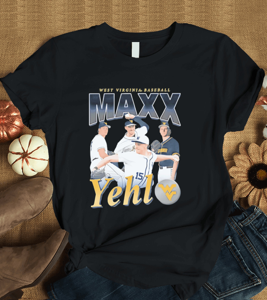 West Virginia Baseball Maxx Yehl WV Iconic Sports T-Shirt