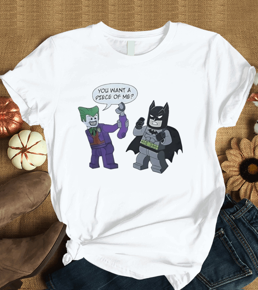Lego Batman Vs Joker You Want A Piece Of Me Confrontation T-Shirt