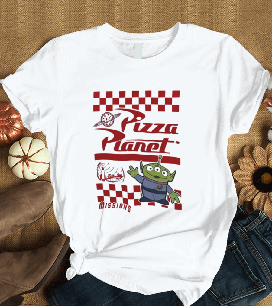 Pizza Planet Little Green Men Missions Disney Pixar Toy Story T-Shirt