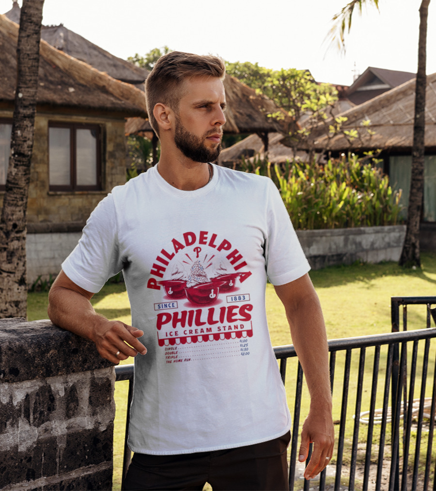 Philadelphia Phillies Ice Cream Stand Since 1883 T-Shirt
