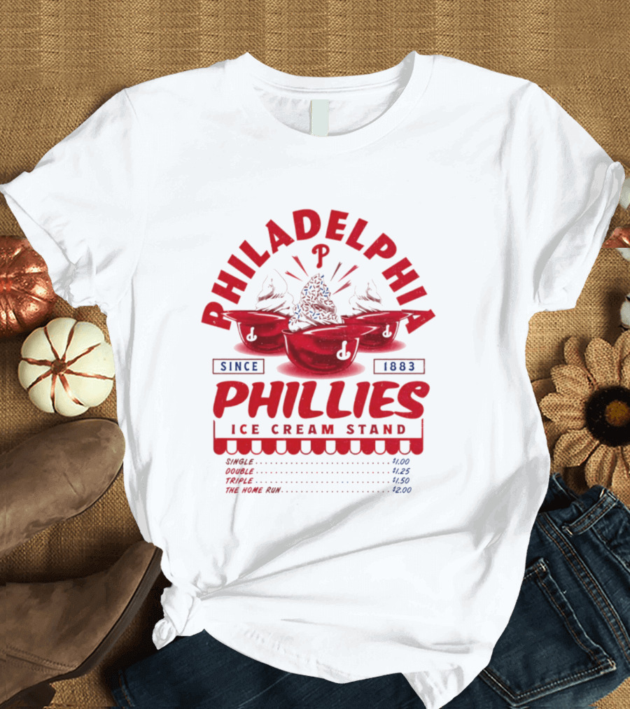 Philadelphia Phillies Ice Cream Stand Since 1883 T-Shirt