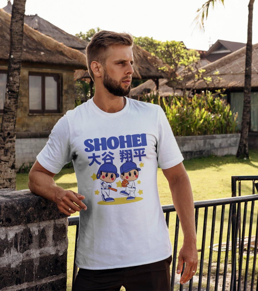 Shohei Ohtani Los Angeles Dodgers Superstar Cartoon Toddler T-Shirt