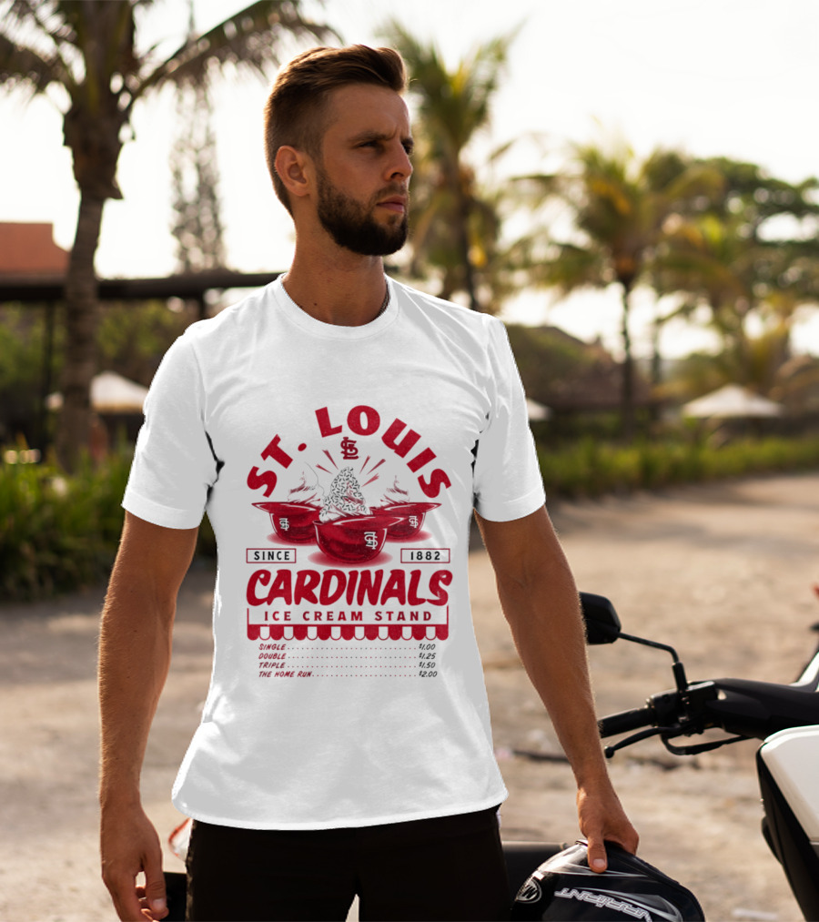 St. Louis Cardinals Ice Cream Stand Since 1882 Vintage Baseball T-Shirt