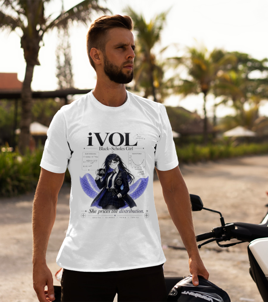 IVol Black Scholes Girl She Prices The Distribution Statistics Math Finance Chart T-Shirt