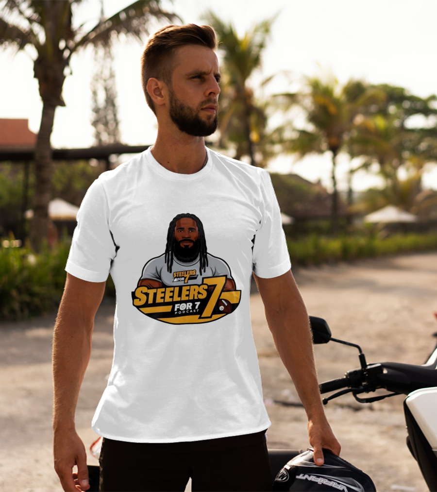 Steelers For 7 Podcast James Harrison Pittsburgh Steelers 7 T-Shirt