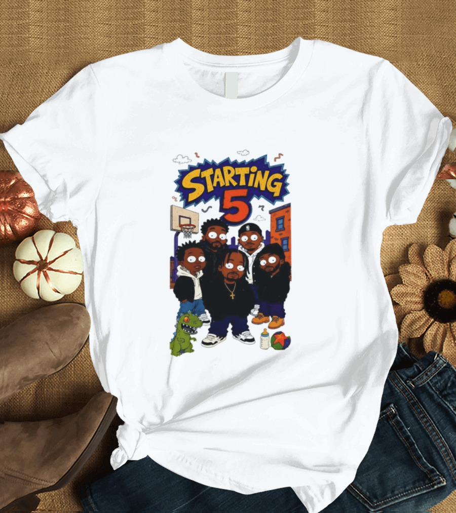 Starting 5 New York Knicks Hip Hop Rugrats Players T-Shirt