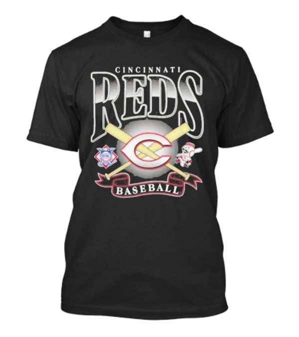 Cincinnati Reds Baseball Crossed Bats Mascot Chrometown Collection T-Shirt