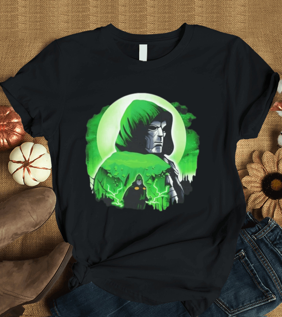 Doctor Doom Green Hooded Emperor Power T-Shirt
