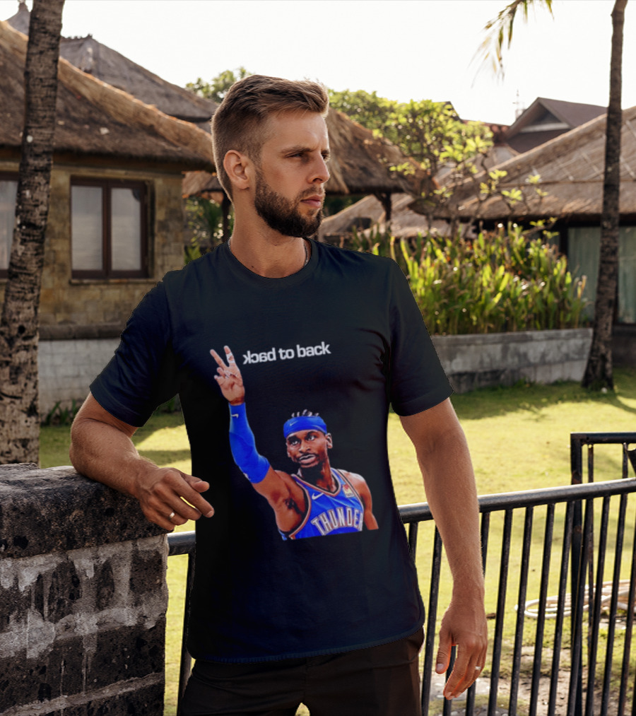 Shai Gilgeous Alexander Back To Back 2025 26 Kia NBA MVP Thunder T-Shirt