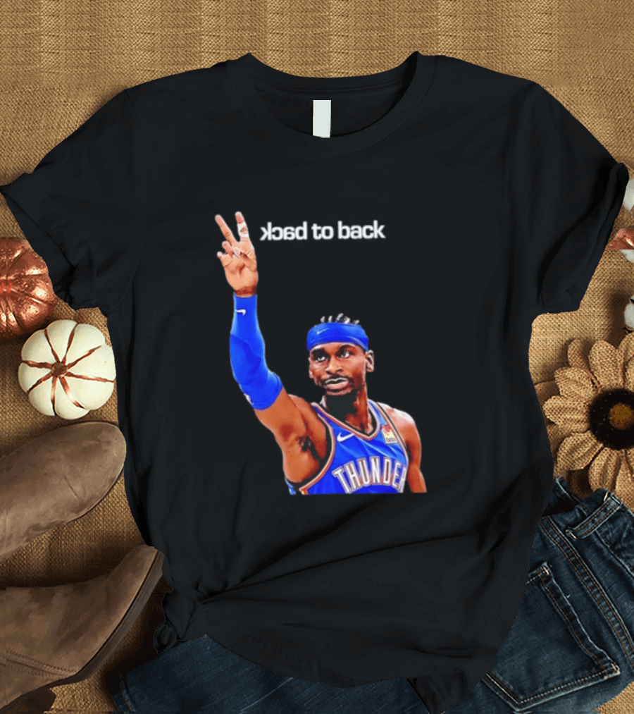 Shai Gilgeous Alexander Back To Back 2025 26 Kia NBA MVP Thunder T-Shirt