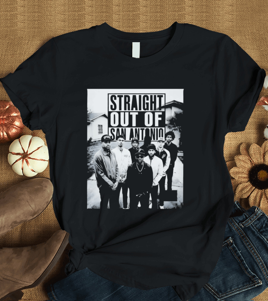 Straight Out Of San Antonio Spurs Team Players T-Shirt