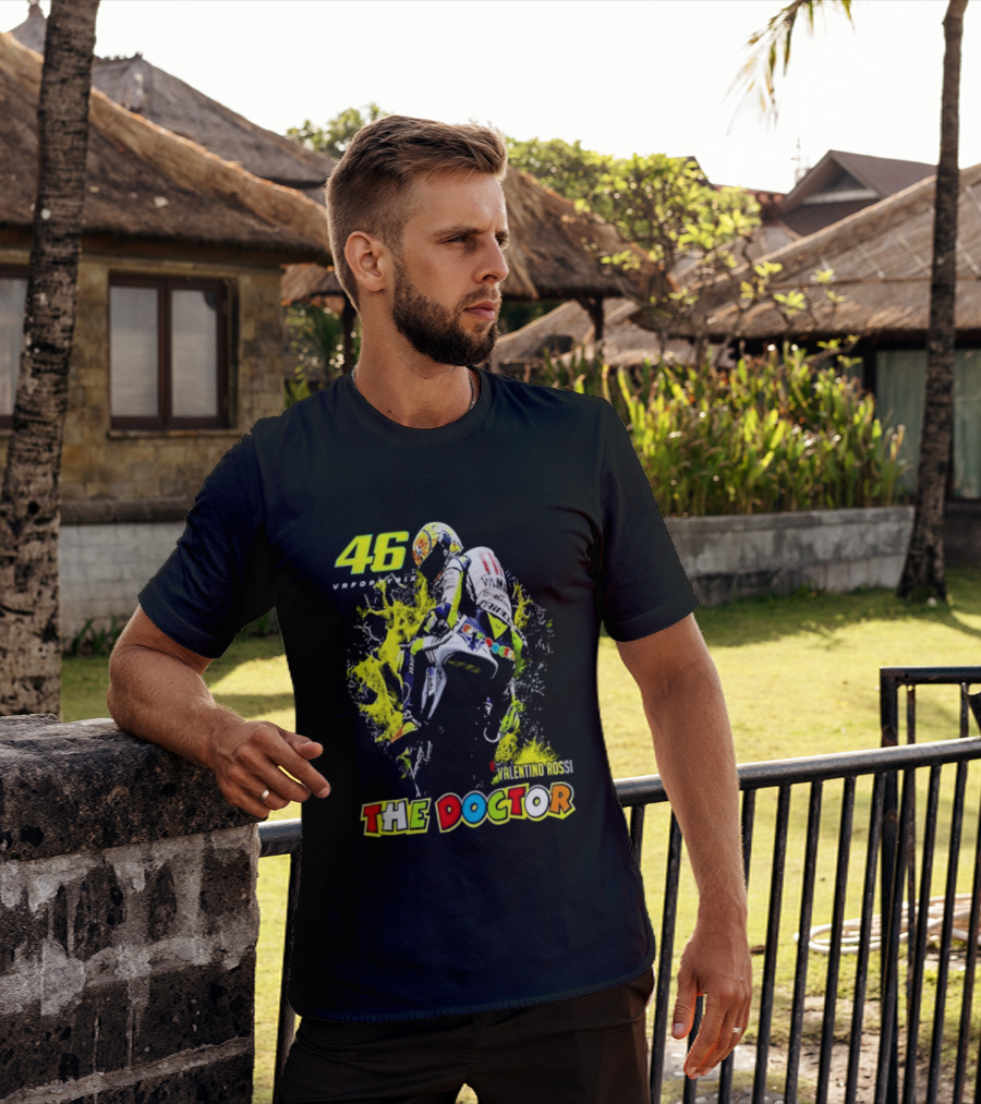 Valentino Rossi 46 VR46 The Doctor Motorcycle Racing T-Shirt