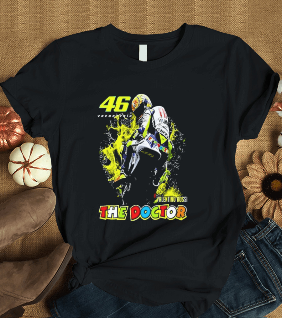 Valentino Rossi 46 VR46 The Doctor Motorcycle Racing T-Shirt