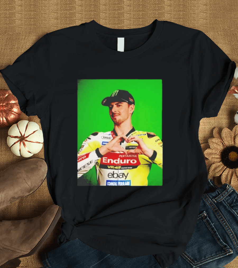 Valentino Rossi Motogp Legend Heart Sign VR46 Enduro Racing Yellow T-Shirt