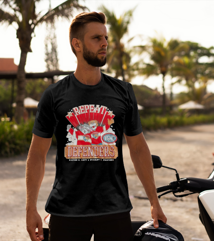 Repeat Defenders Hard Work Viktor E Ratt Stanley C Panther VGHC T-Shirt
