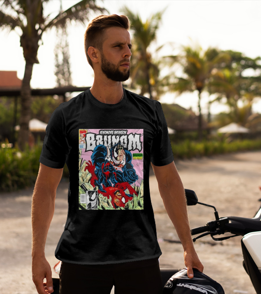 Venomous Brunson Brunom Knicks Comic Style Venom Spiderman Mashup T-Shirt