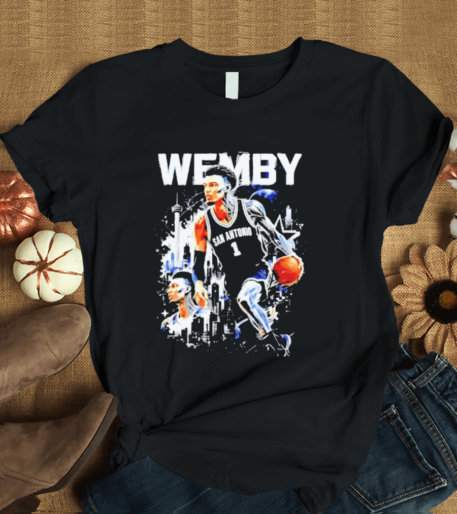 Wemby Half Alien Victor Wembanyama San Antonio Spurs Basketball Player T-Shirt