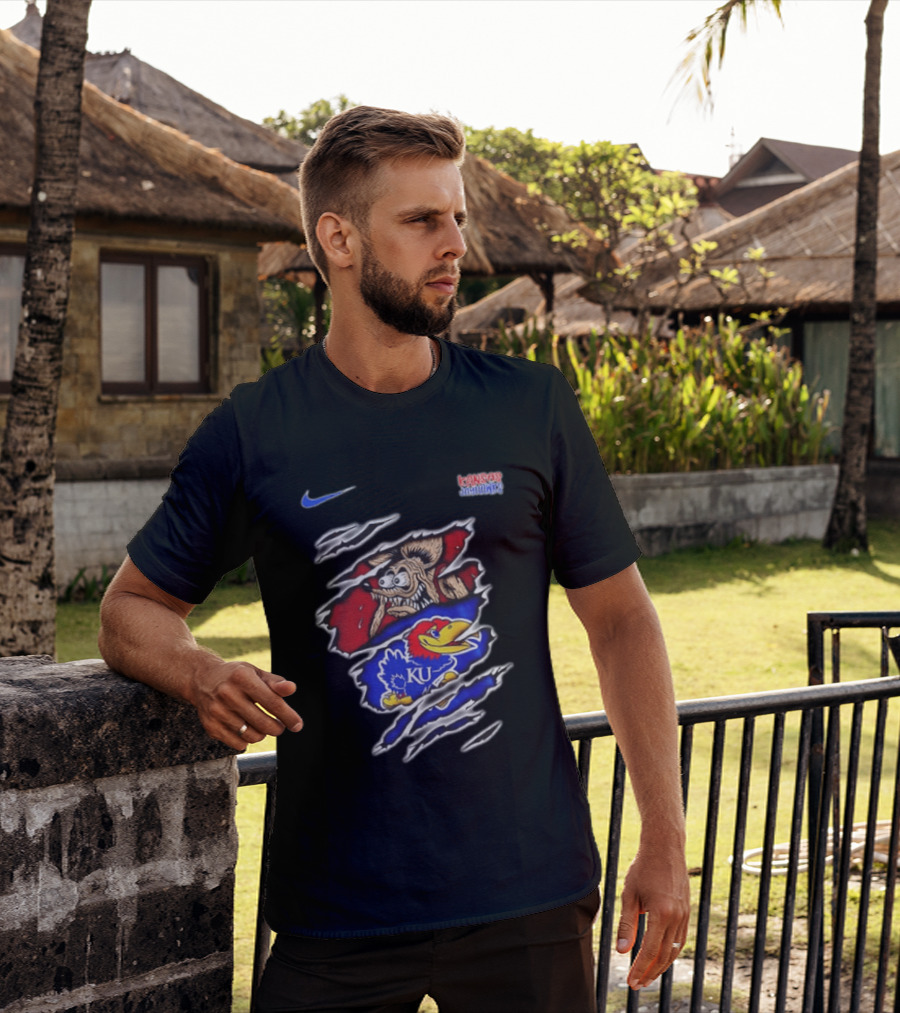 Kansas Jayhawks NCAA Nike Rat Fink Built To Not Bow KU Jayhawk T-Shirt