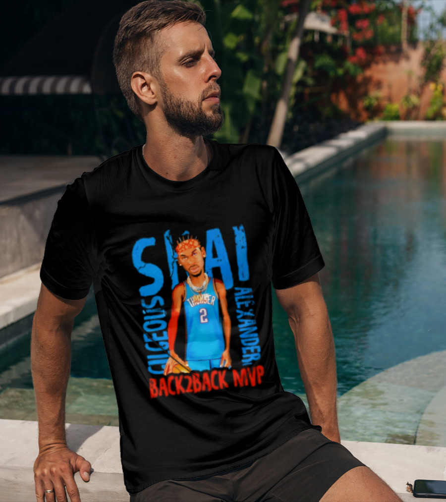 Shai Gilgeous Alexander Back 2 Back MVP Oklahoma City T-Shirt