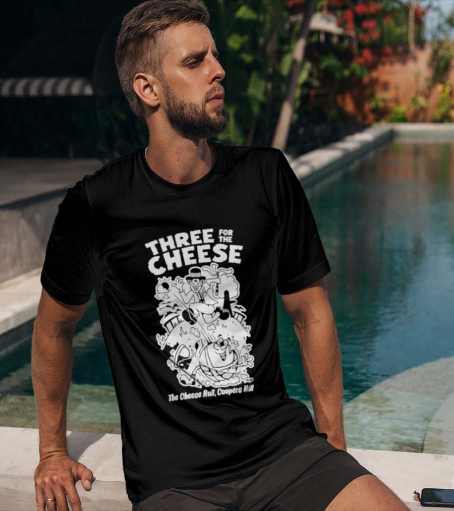 Three For The Cheese Roll Coopers Hill Fun Race Event T-Shirt