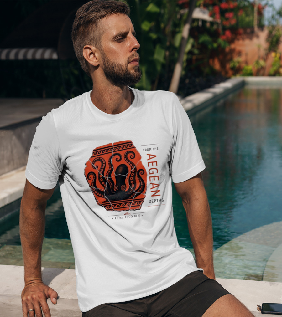 Ancient Aegean Octopus From The Aegean Depths Circa 1500 BCE T-Shirt