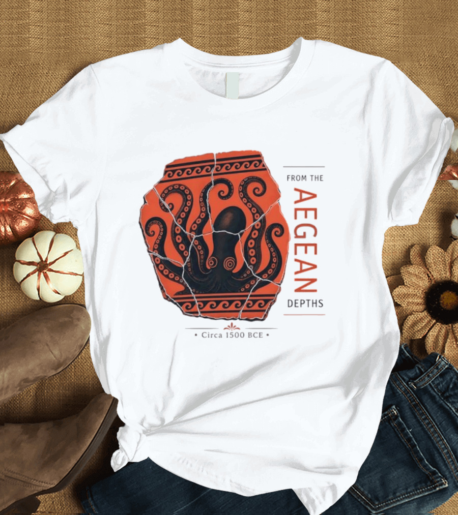 Ancient Aegean Octopus From The Aegean Depths Circa 1500 BCE T-Shirt