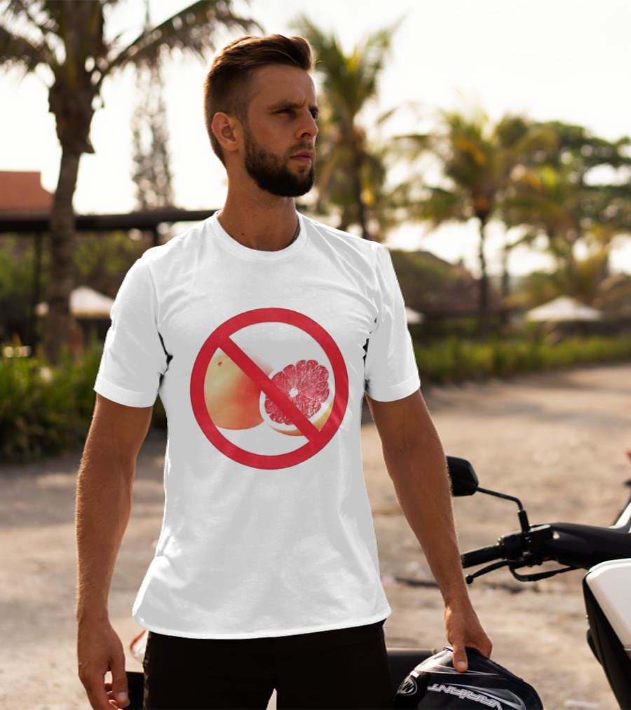 Grapefruit Prohibition Medical Alert Symbol Drug Interaction Caution T-Shirt