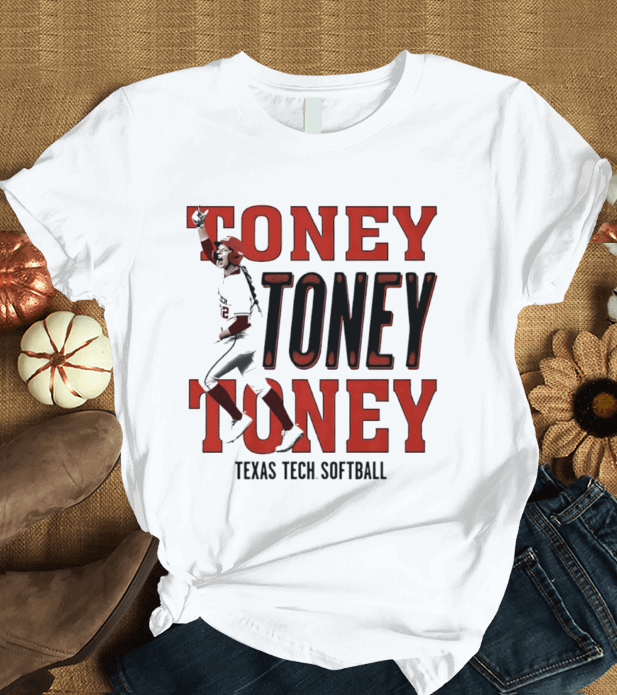 Toney Texas Tech Softball Player Victory Pose T-Shirt