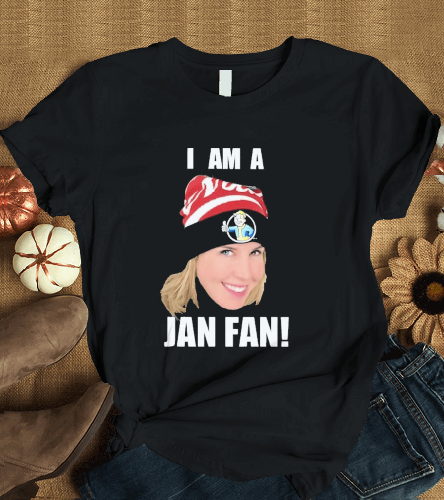 I Am A Jan Fan Face With Red Hat And Iconic Game T-Shirt