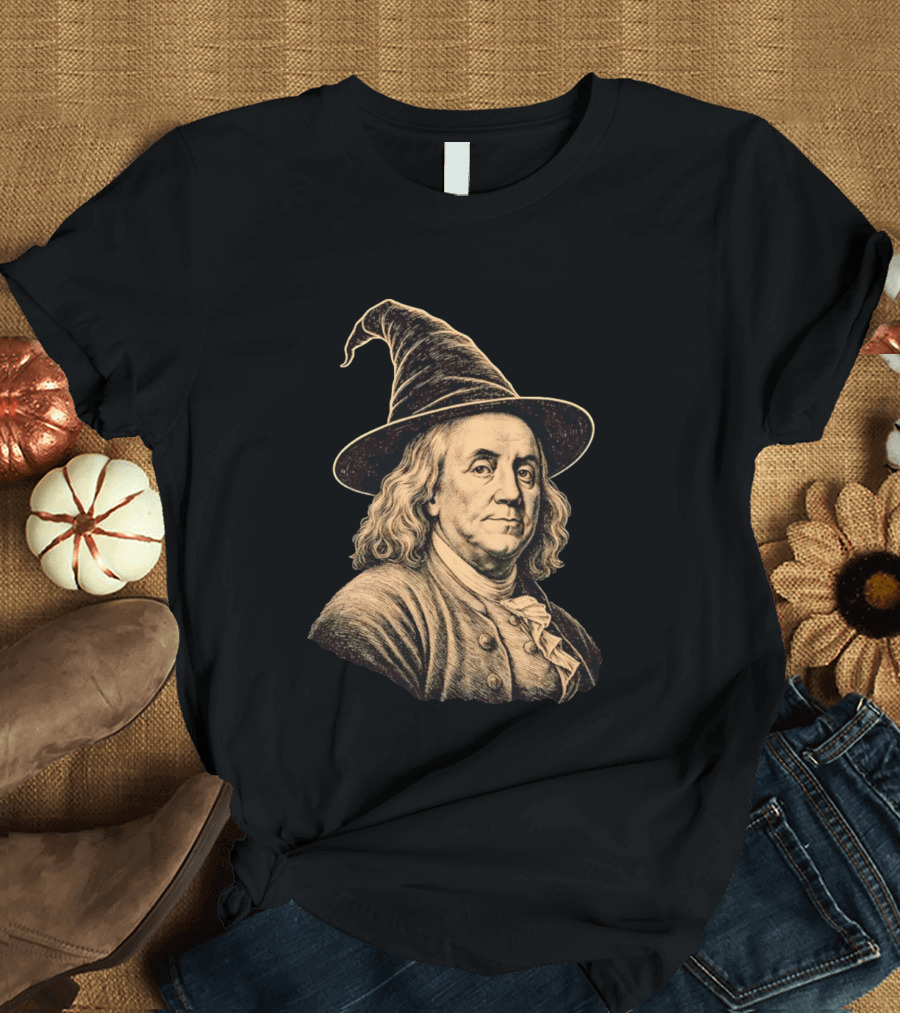Wizard Benjamin Franklin Witch Hat T-Shirt