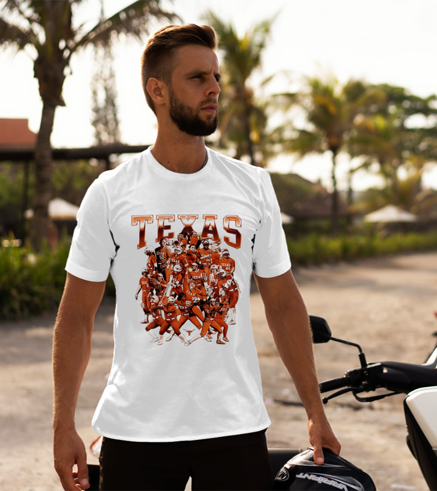 Texas Longhorns Softball Team Collage NCAA Sports Apparel Fan Gear T-Shirt