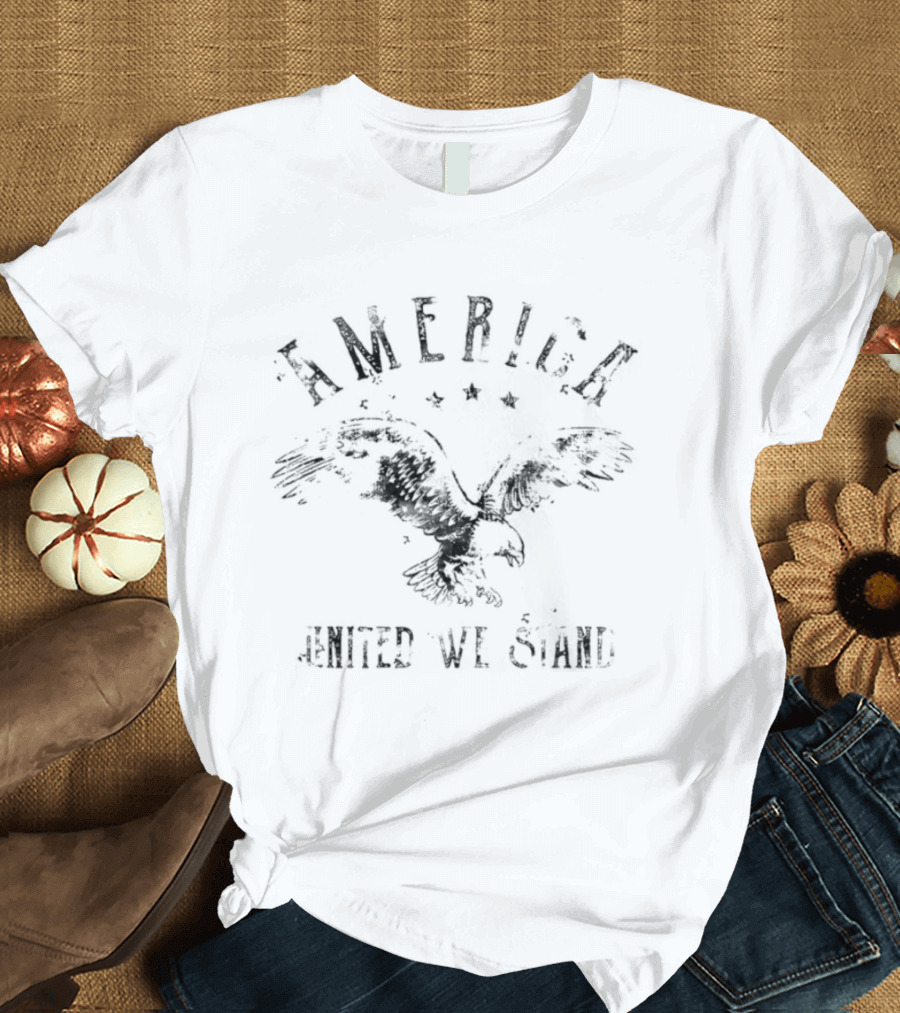 America United We Stand Bald Eagle T-Shirt
