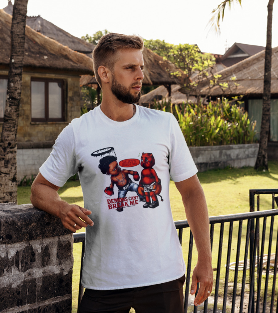 Demons Can't Break Me Slatt Made Me Boxing Halo Devil T-Shirt