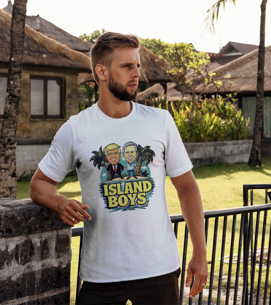 Donald Trump George W Bush Island Boys Presidents Palm Trees T-Shirt