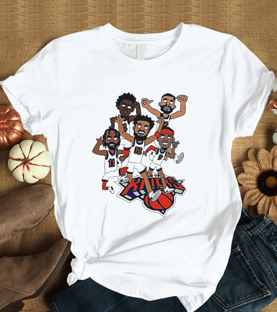Premiun New York Knicks Future Champs 2026 NBA Cartoon Players T-Shirt
