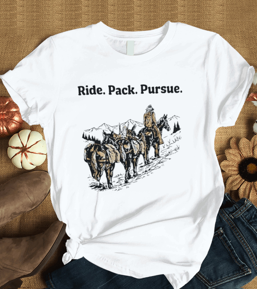 Mountain Wilderness Backcountry Ride Pack Pursue Mules Expedition Journey T-Shirt