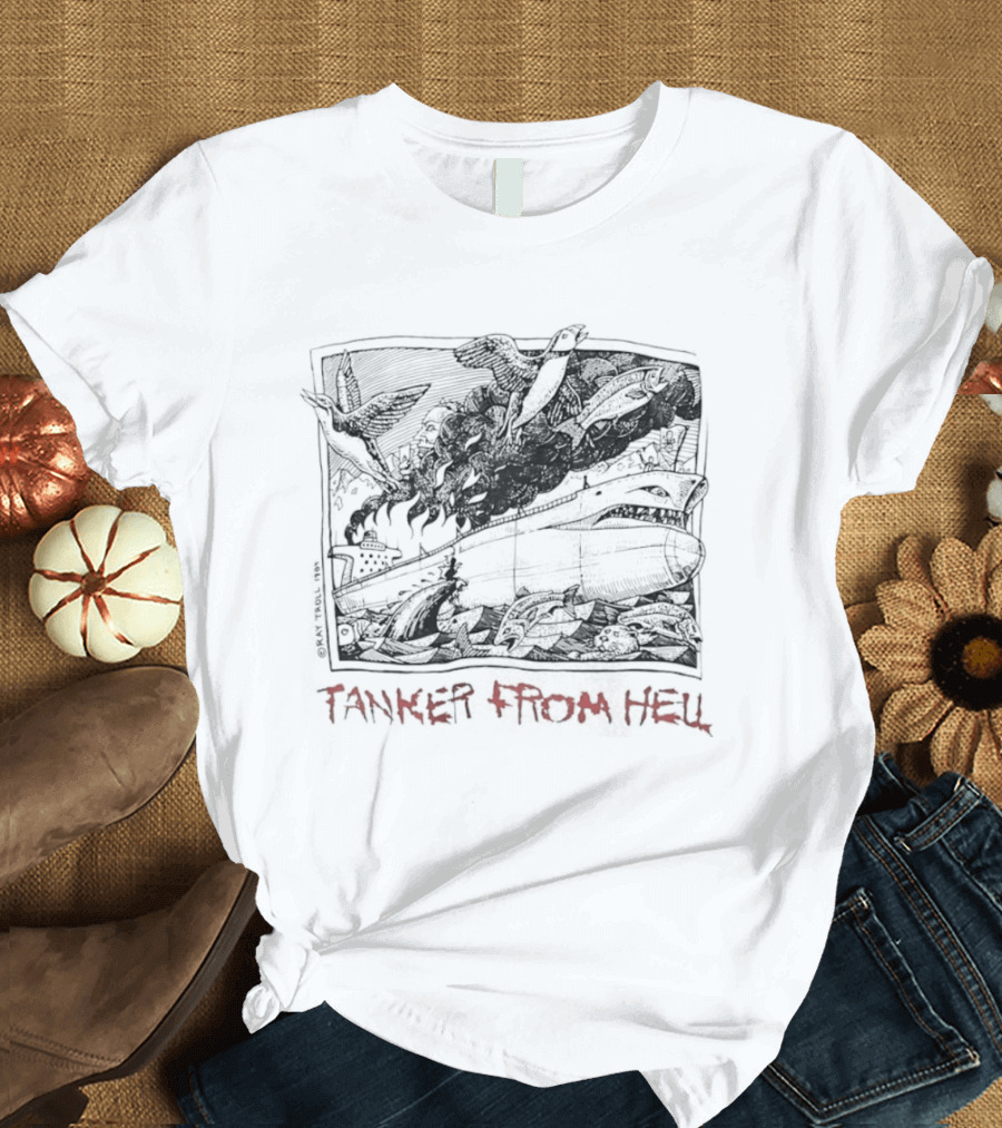 Tanker From Hell Ray Troll 1989 T-Shirt