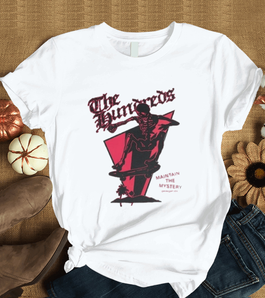 The Hundreds Skeleton Skateboarding Maintain The Mystery T-Shirt