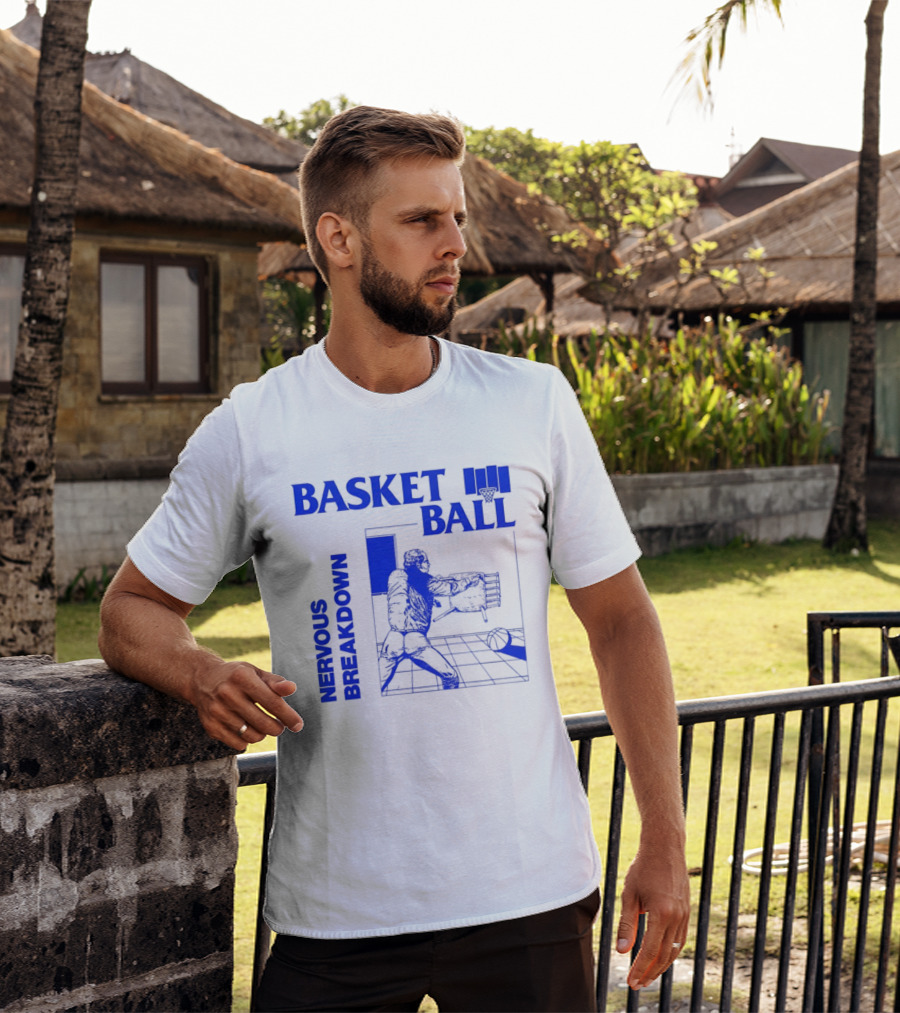 Basketball Nervous Breakdown Game Room Scene T-Shirt