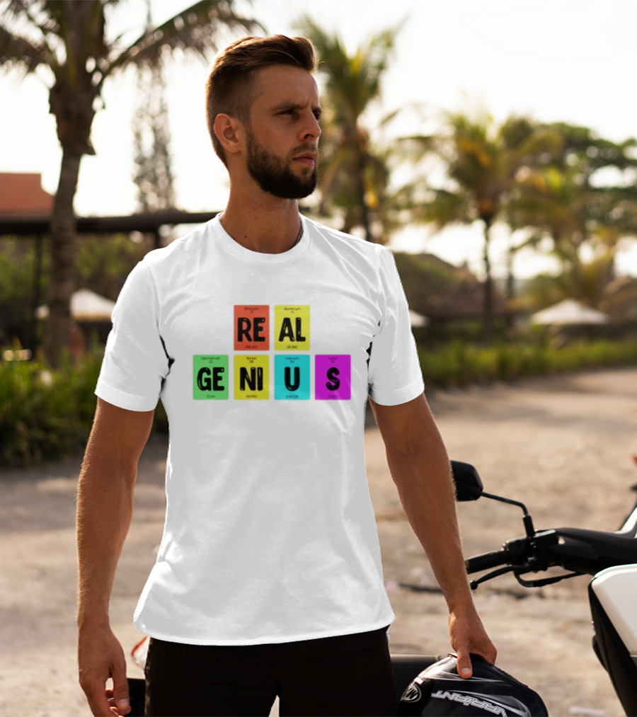 Periodic Table Elements Rhenium Aluminum Germanium Nickel Uranium Sulfur T-Shirt