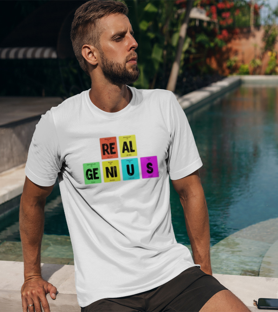 Periodic Table Elements Rhenium Aluminum Germanium Nickel Uranium Sulfur T-Shirt
