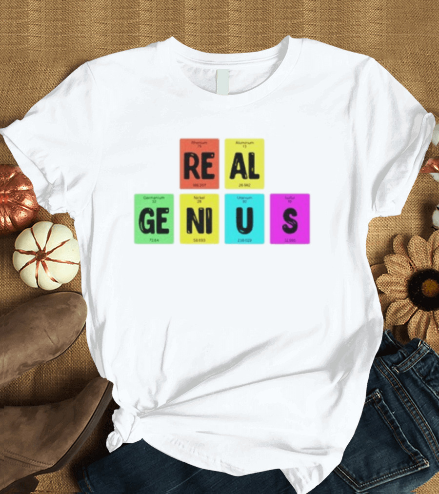 Periodic Table Elements Rhenium Aluminum Germanium Nickel Uranium Sulfur T-Shirt