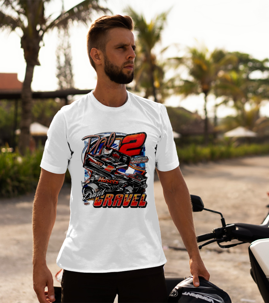 David Gravel Big Game Motorsports Sprint Car 2 Watertown Connecticut Huset's Speedway NOS T-Shirt