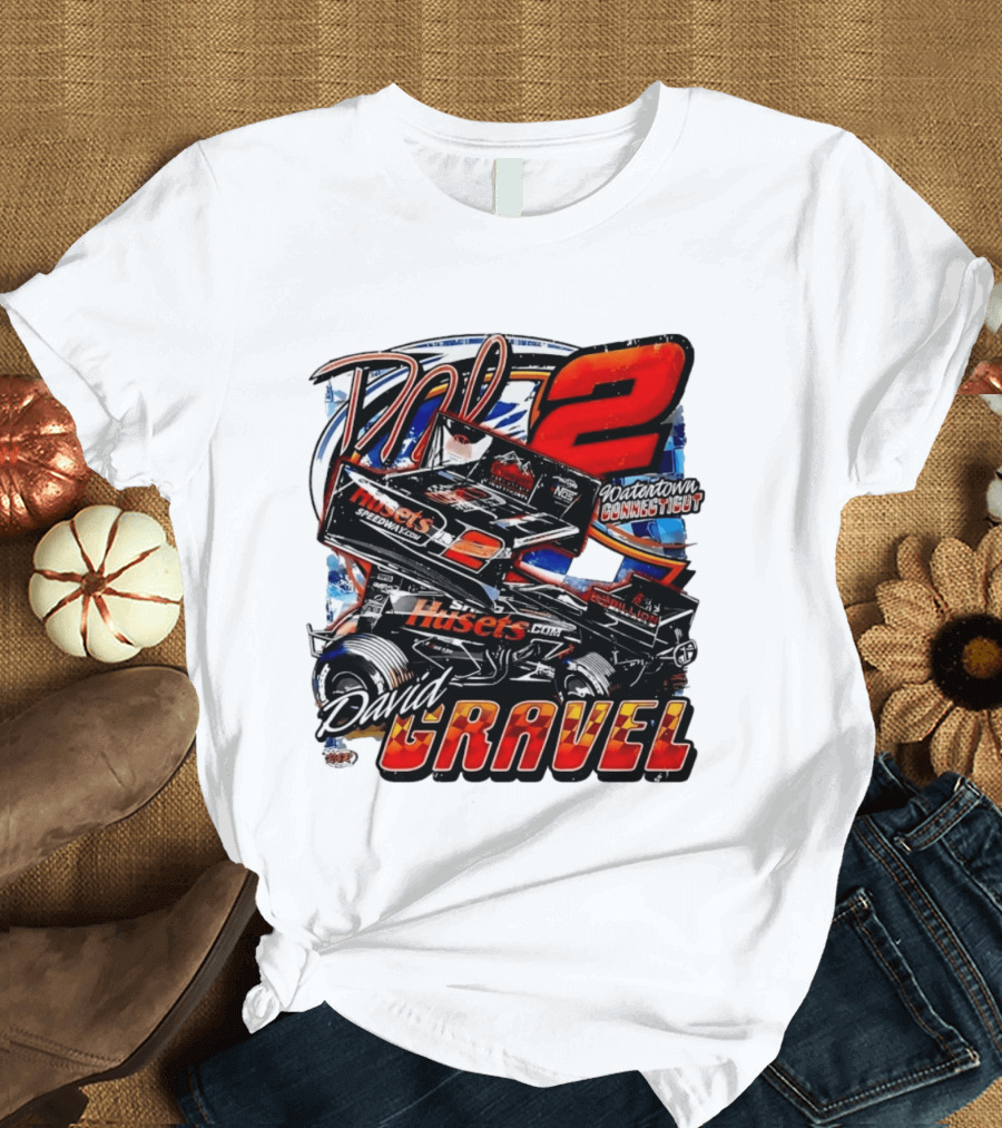 David Gravel Big Game Motorsports Sprint Car 2 Watertown Connecticut Huset's Speedway NOS T-Shirt
