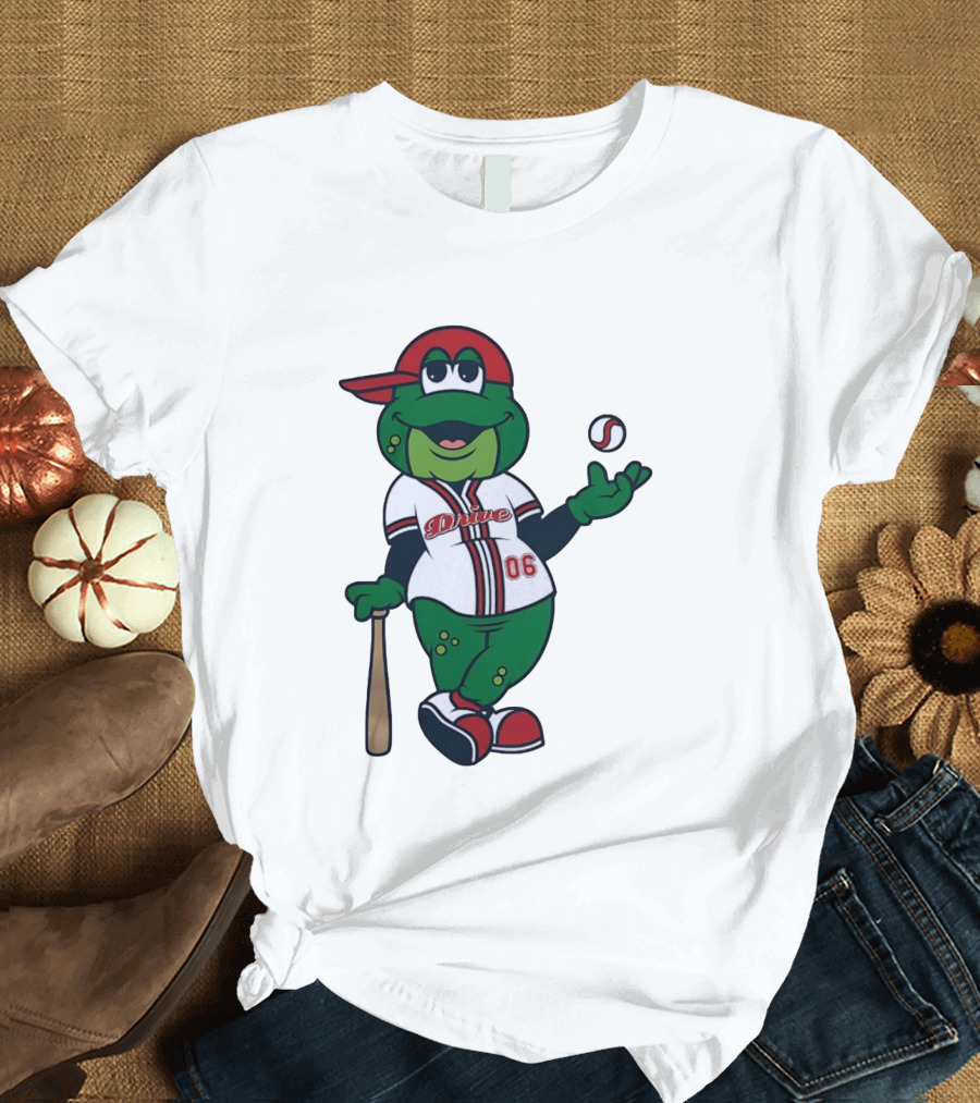 Greenville Drive Reedy Rip'it Frog Baseball Mascot 06 T-Shirt