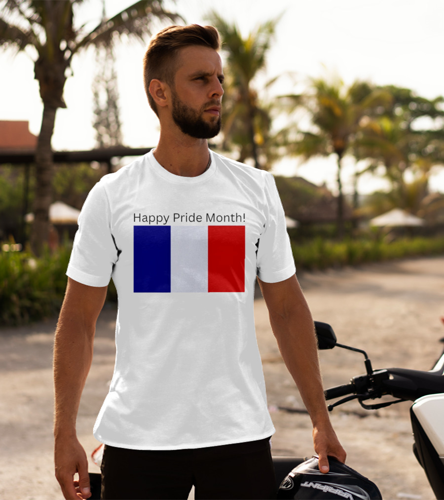 Happy Pride Month France Flag Celebration T-Shirt