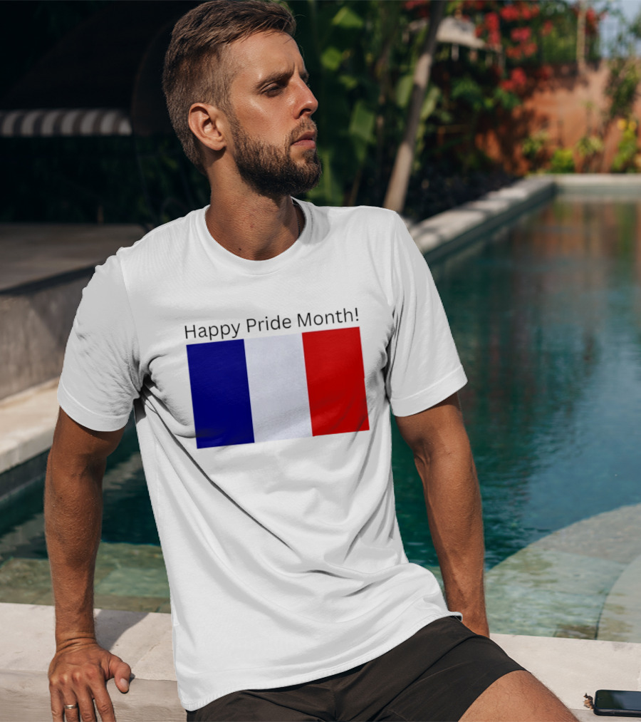 Happy Pride Month France Flag Celebration T-Shirt